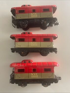 Lot Of 3 - Marx O Gauge - NYC Caboose #20102 Tin